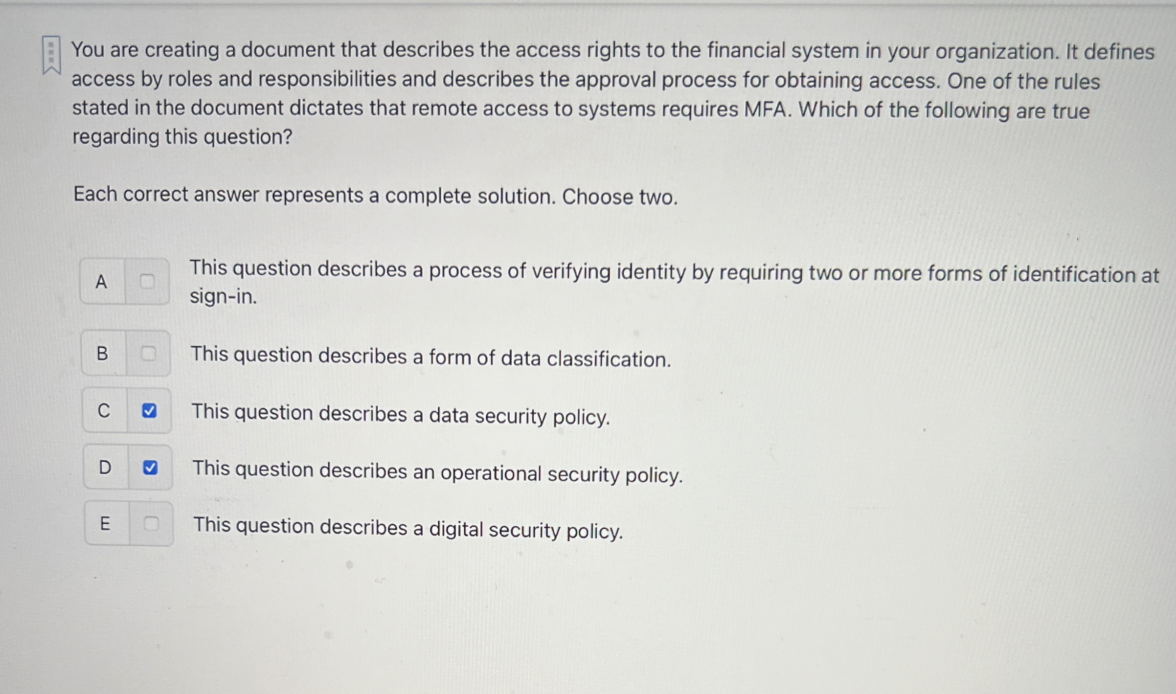 You are creating a document that describes the