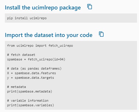 Given the Spam data set for classifying an e -