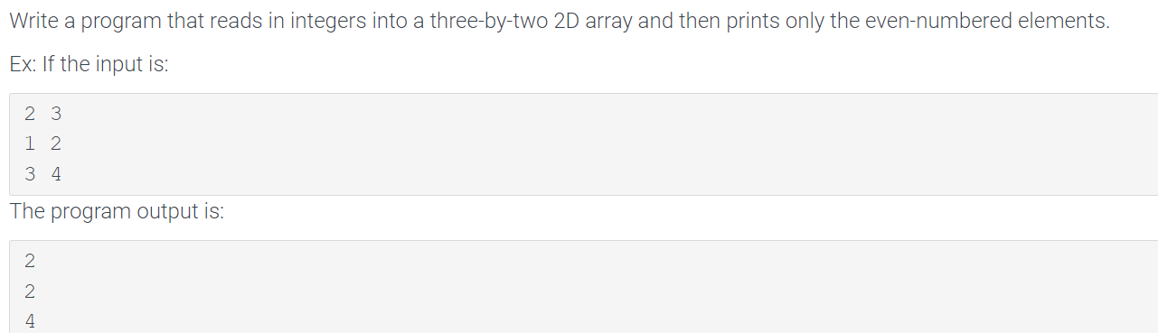 Write a JAVA program that reads in integers into