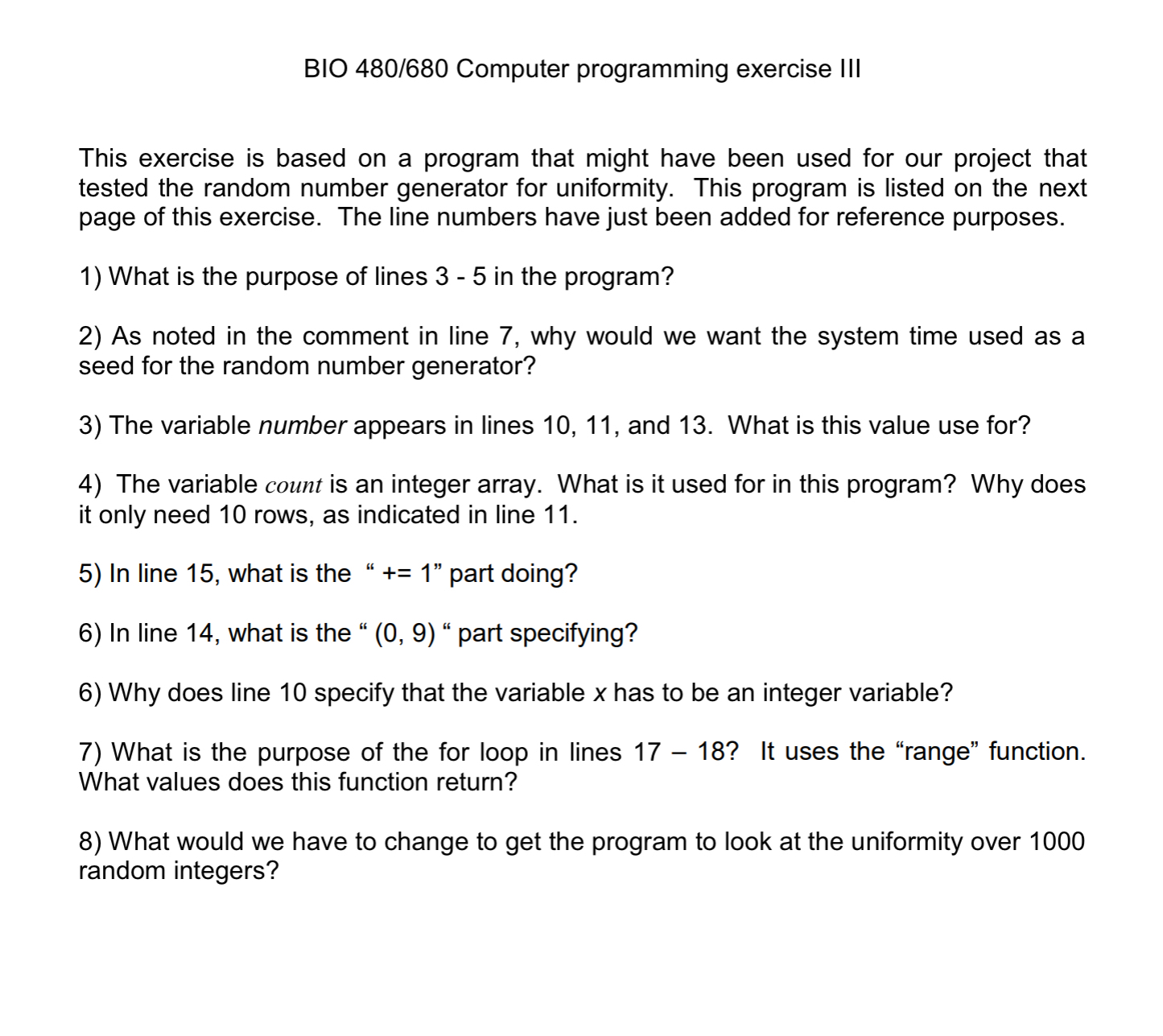 BIO 4 8 0 / 6 8 0 Computer programming exercise