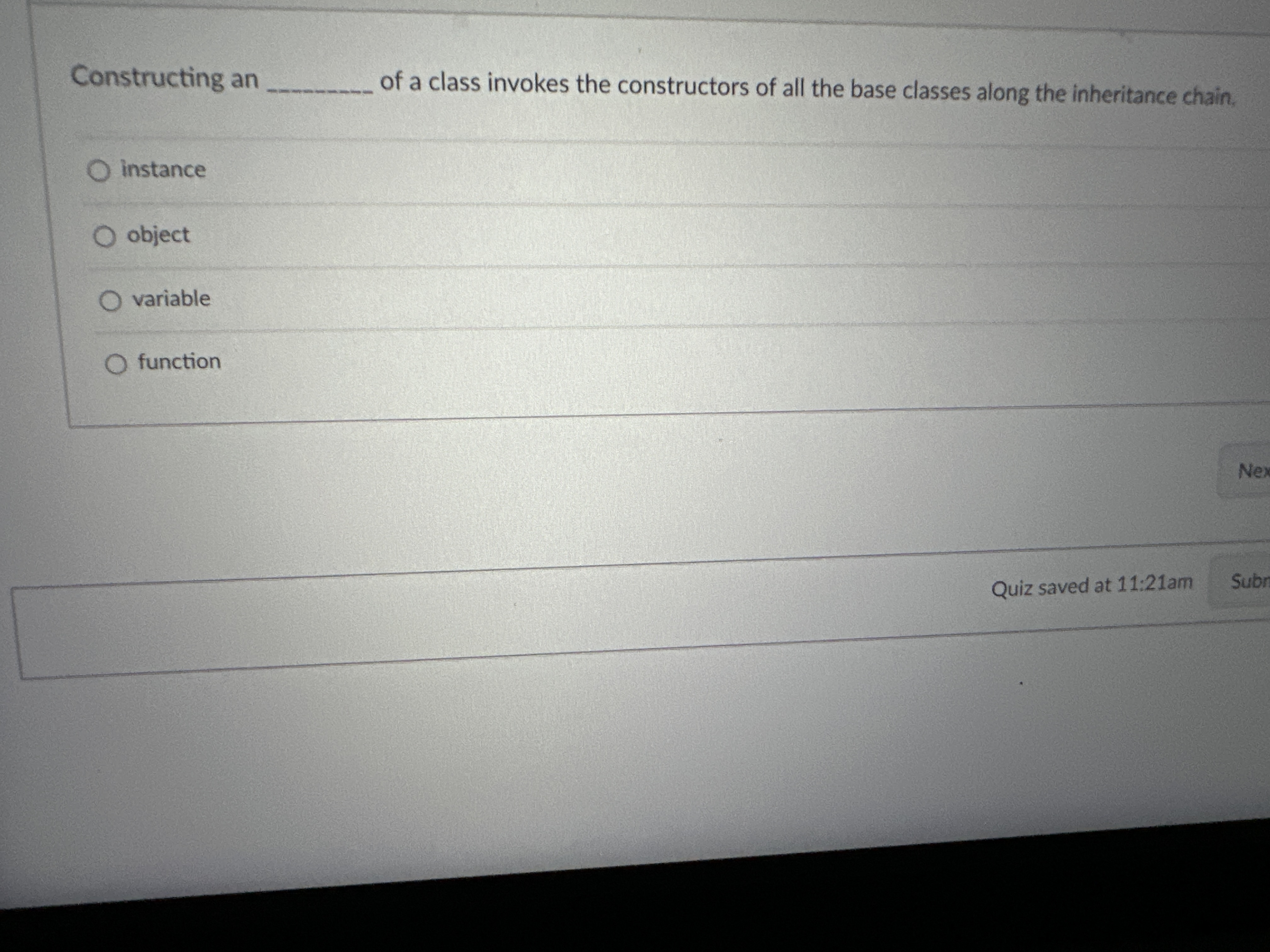 Constructing an of a class invokes the