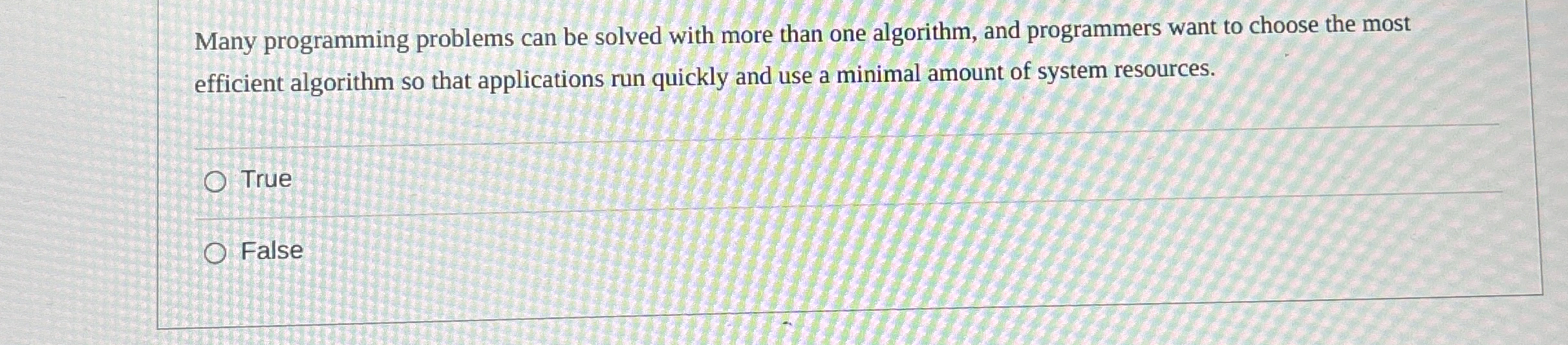 Many programming problems can be solved with more