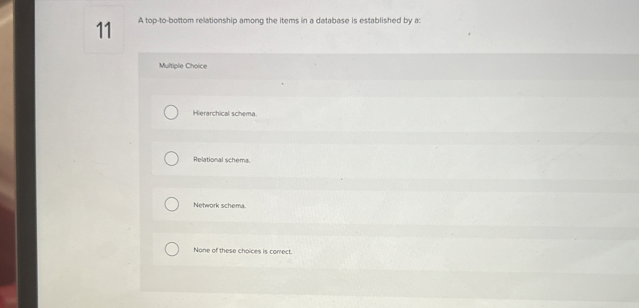 1 1 A top - to - bottom relationship among the