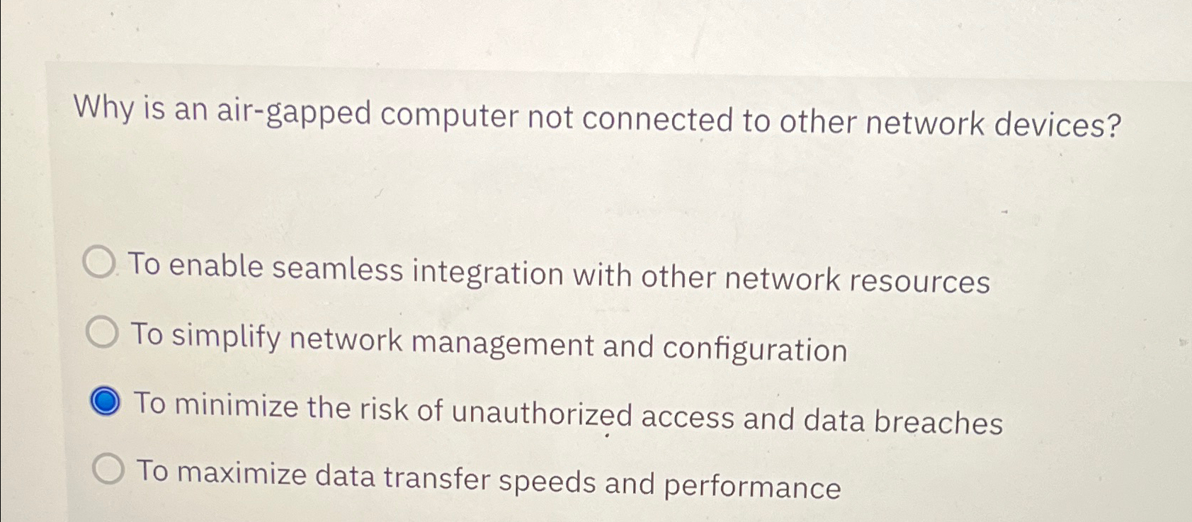 Why is an air - gapped computer not connected to