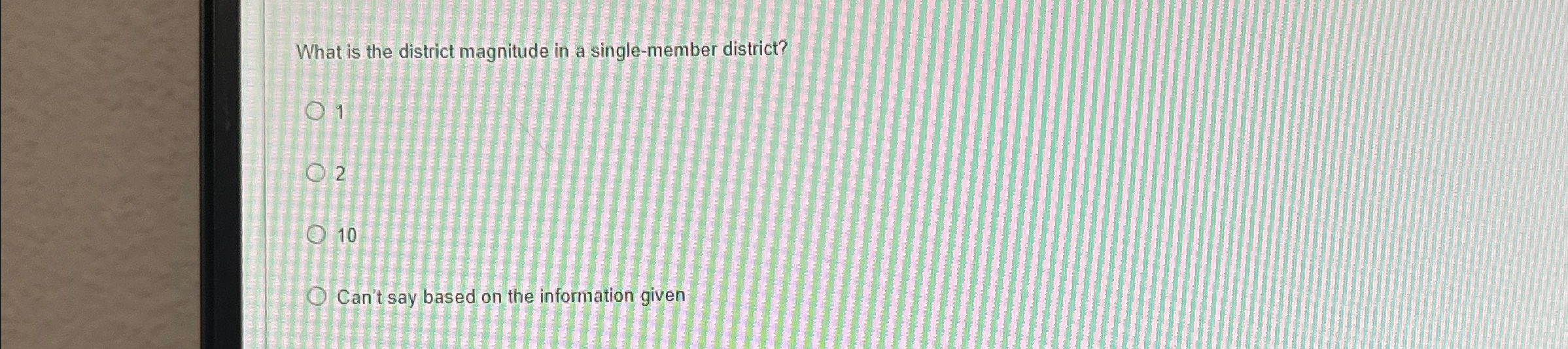 What is the district magnitude in a single -