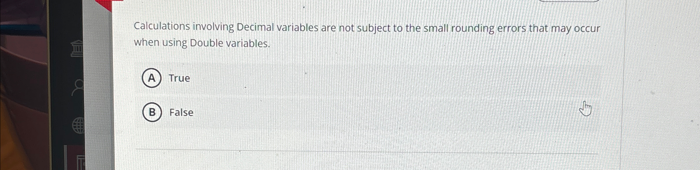 Calculations involving Decimal variables are not