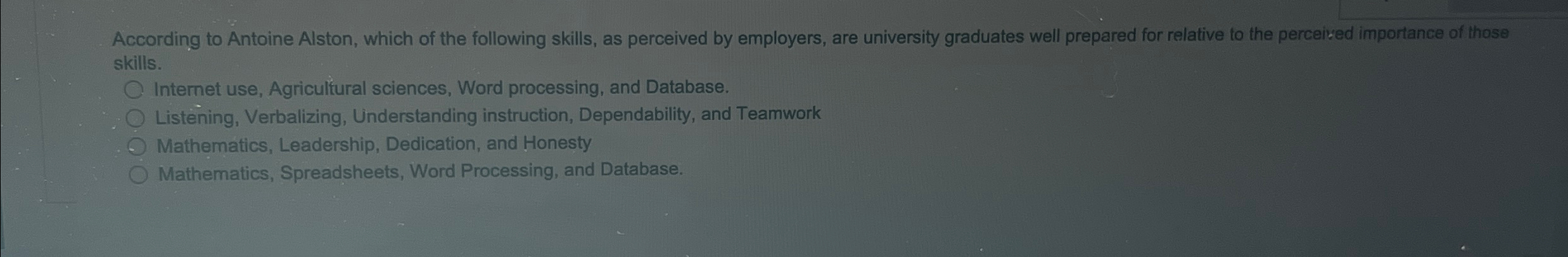 According to Antoine Alston, which of the