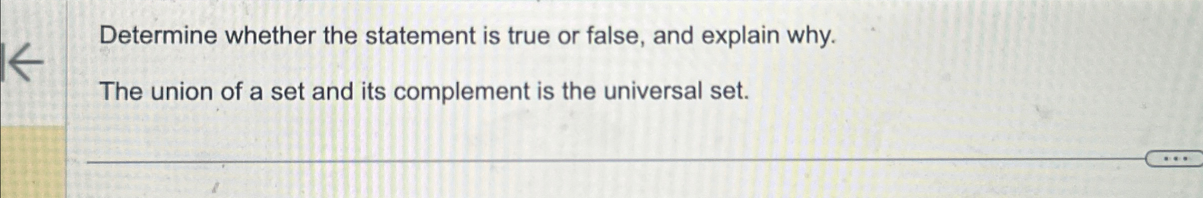 Determine whether the statement is true or false,