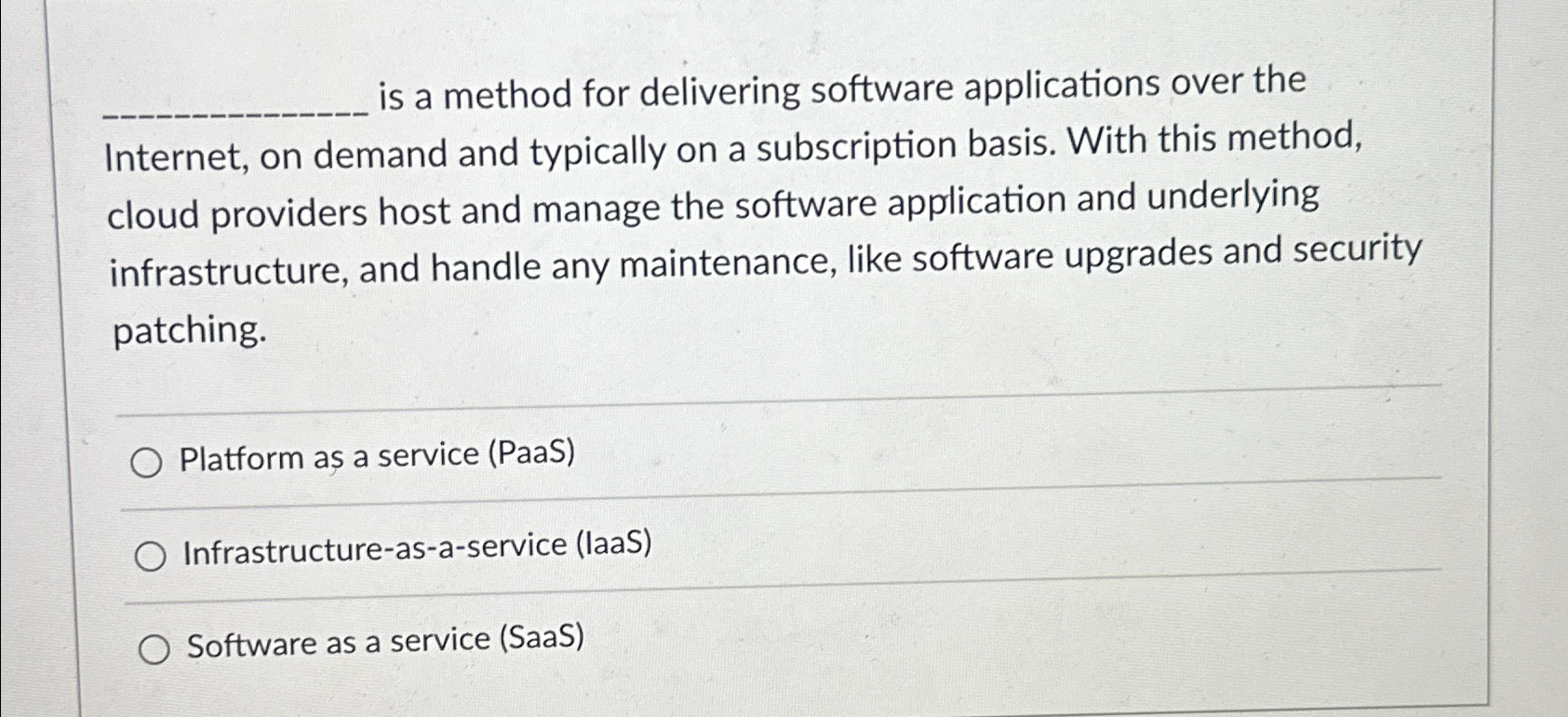 is a method for delivering software applications