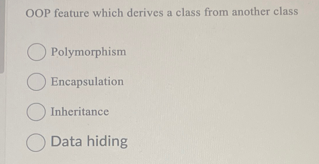 OOP feature which derives a class from another