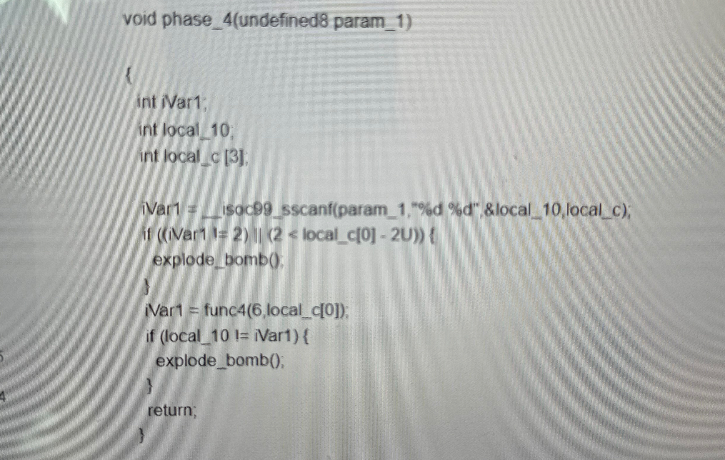 What does not explode the bomb