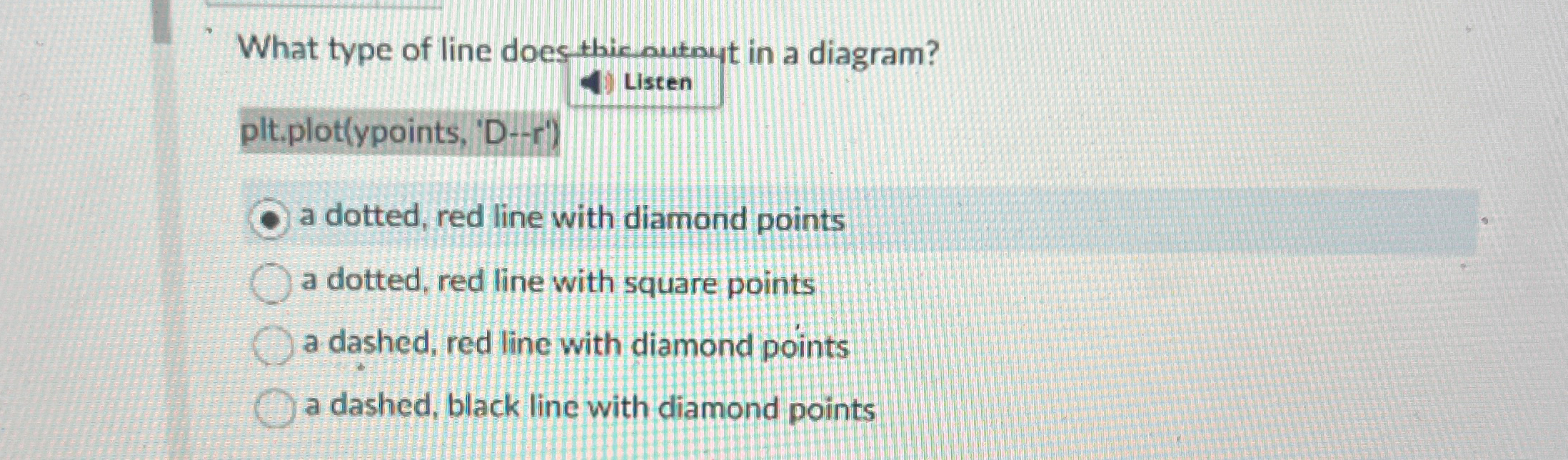 What type of line does thic outnyt in a diagram?