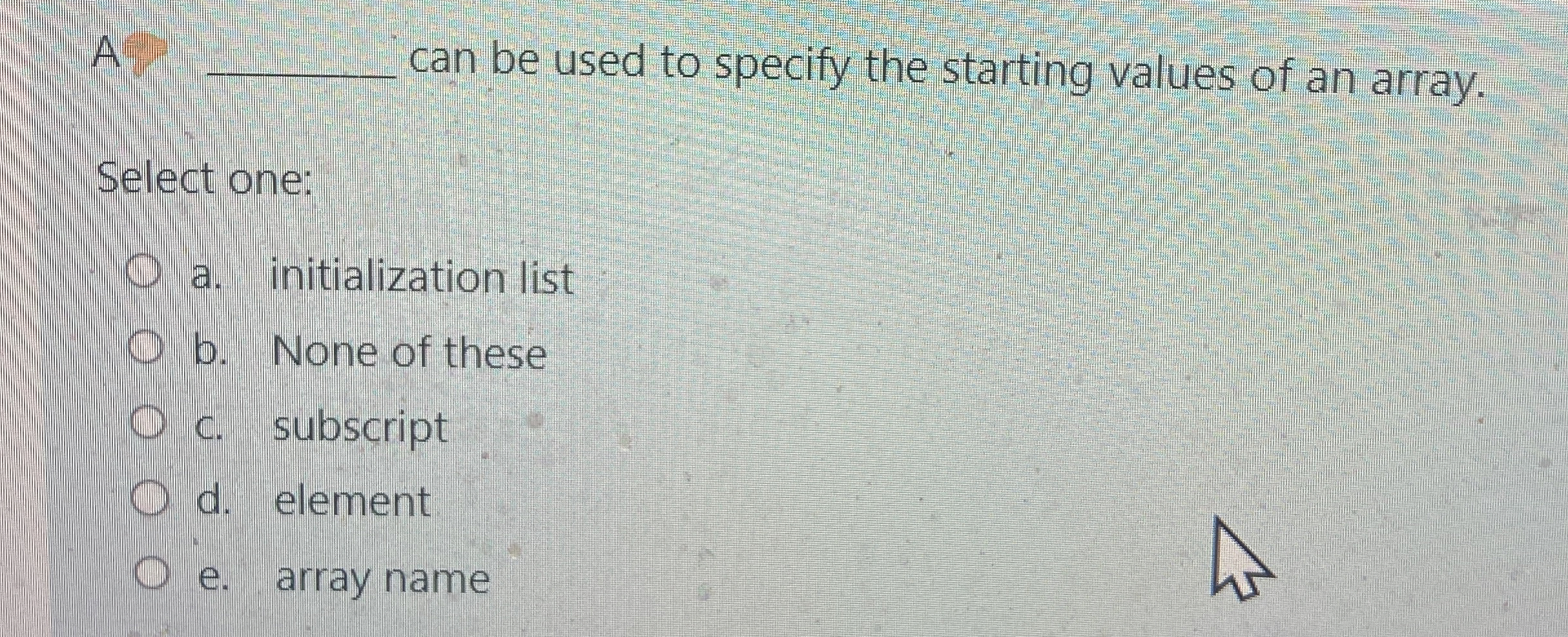 A q , can be used to specify the starting values