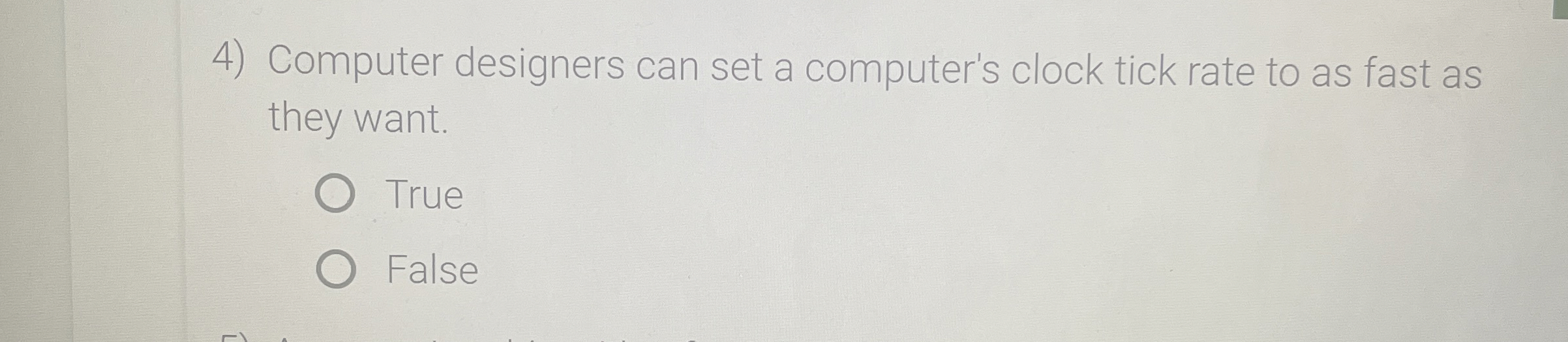 Computer designers can set a computer's clock