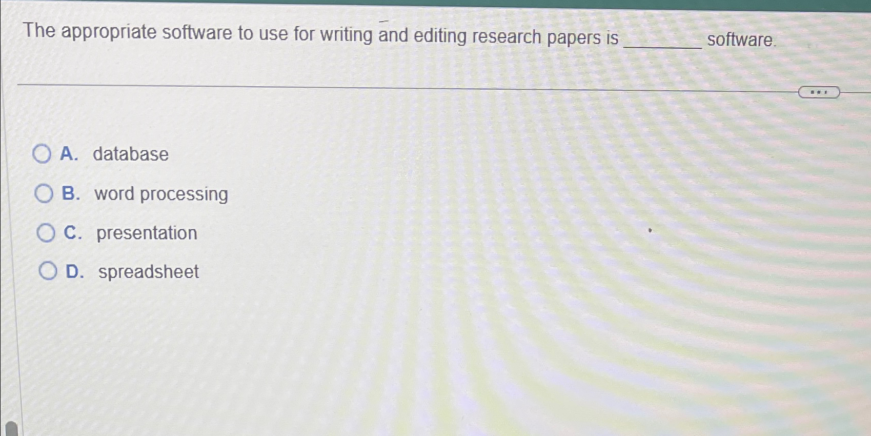 The appropriate software to use for writing and