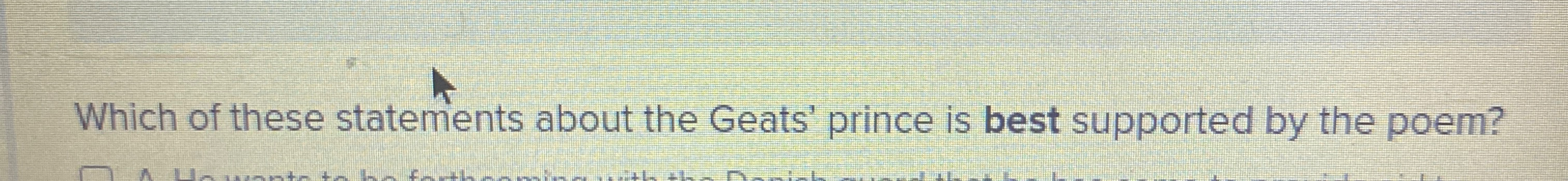 Which of these statements about the Geats' prince