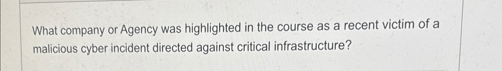 What company or Agency was highlighted in the