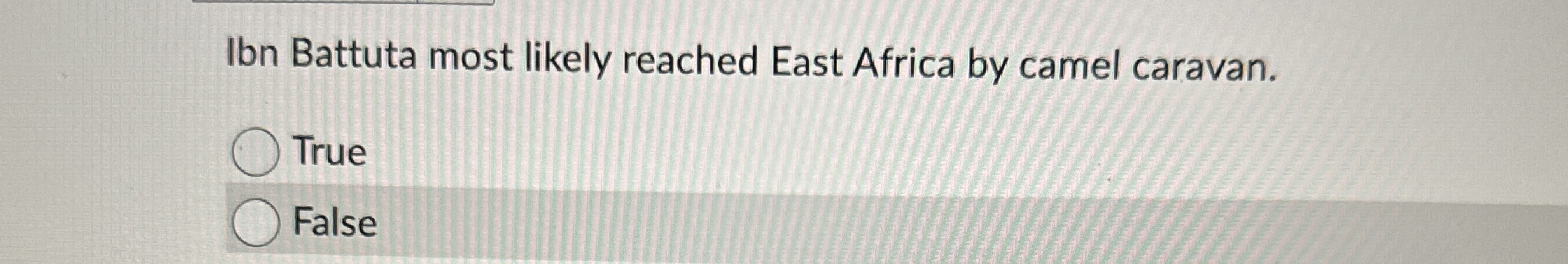 Ibn Battuta most likely reached East Africa by