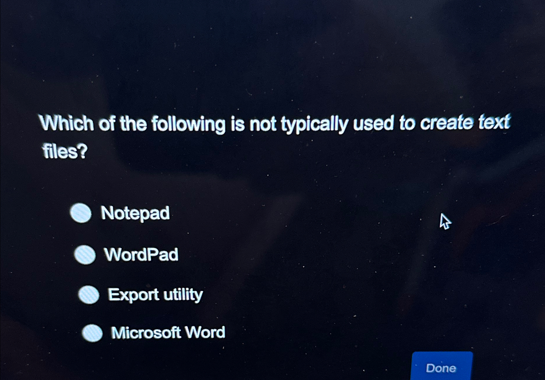 Which of the following is not typically used to