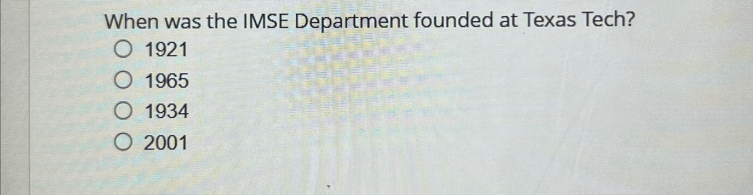 When was the IMSE Department founded at Texas