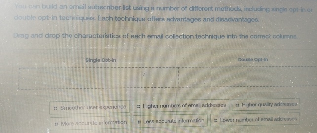 You can build an email subscriber list using a