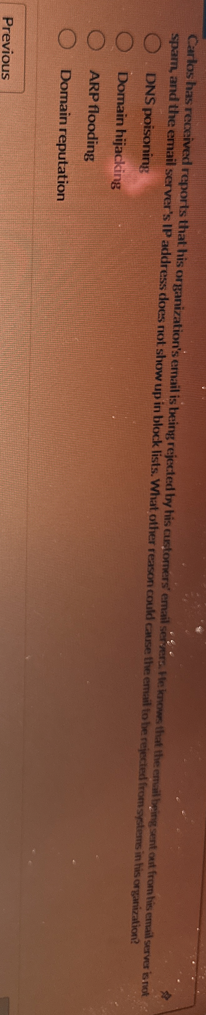 Carlos has received reports that his