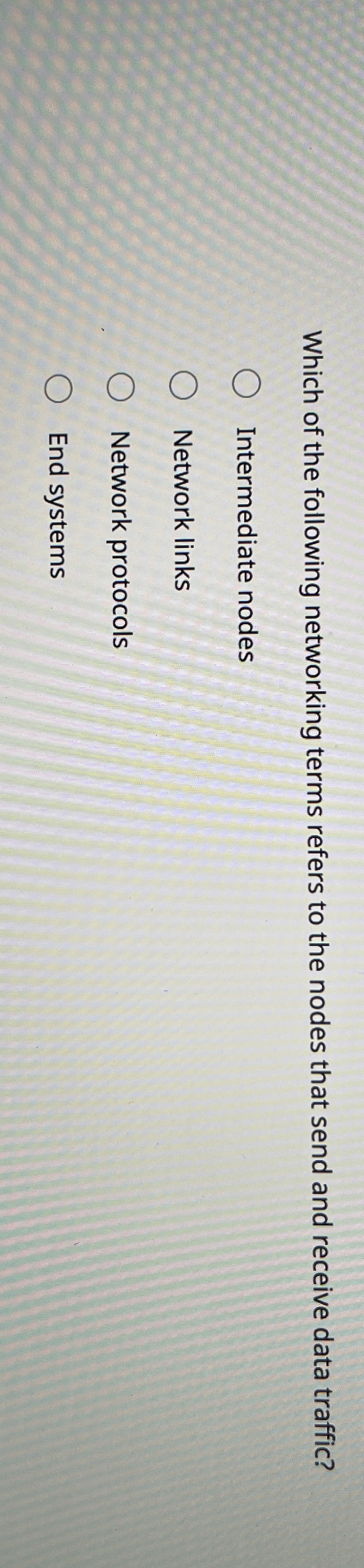 Which of the following networking terms refers to