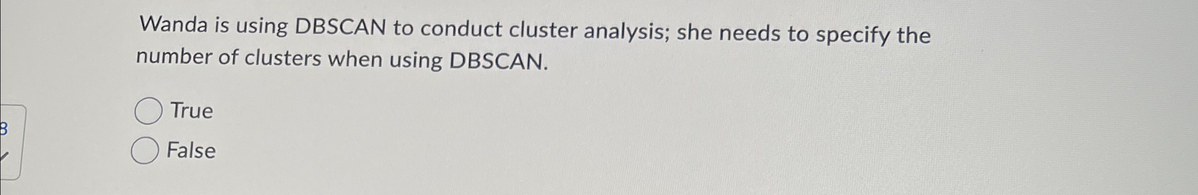 Wanda is using DBSCAN to conduct cluster