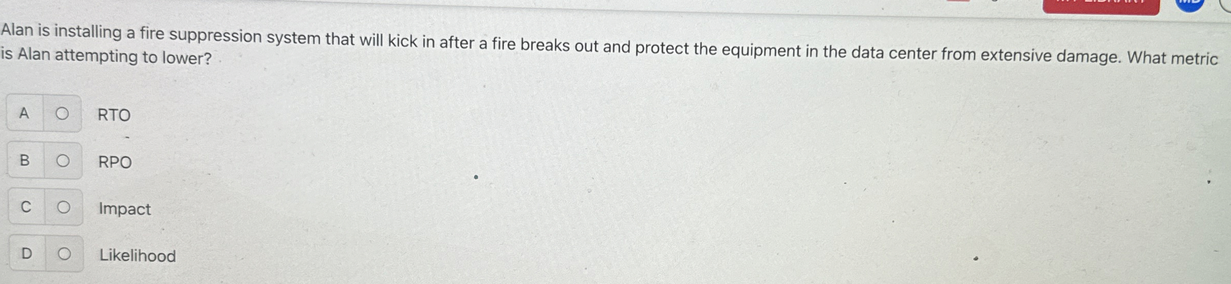 Alan is installing a fire suppression system that