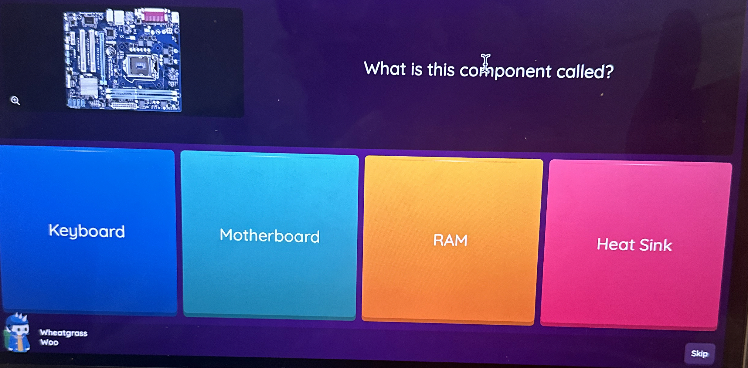 What is this cofponent called? Keyboard