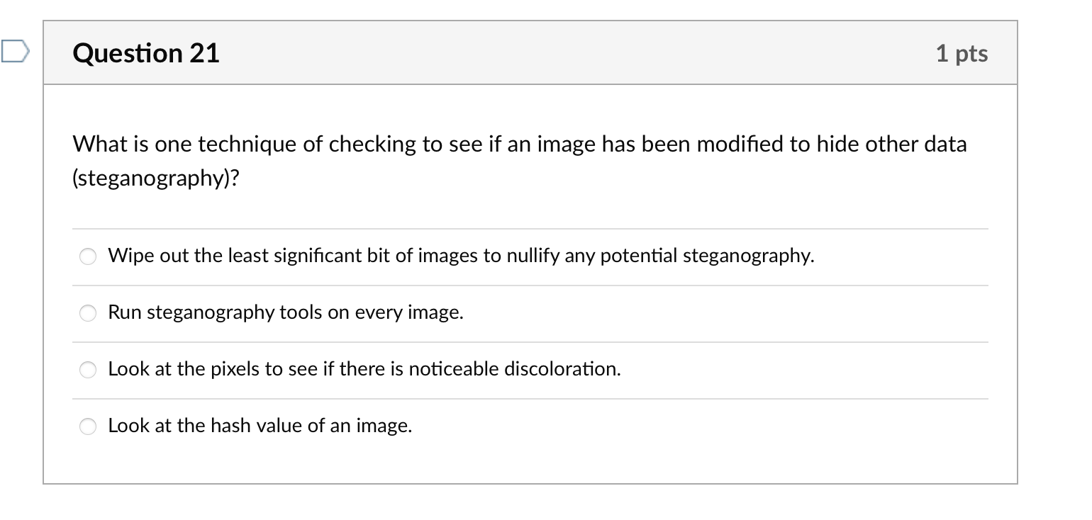 Question 2 1 What is one technique of checking to