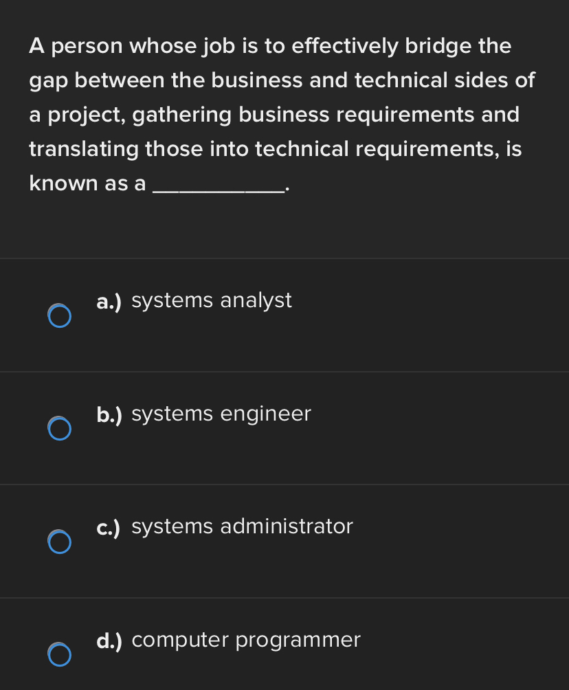 A person whose job is to effectively bridge the