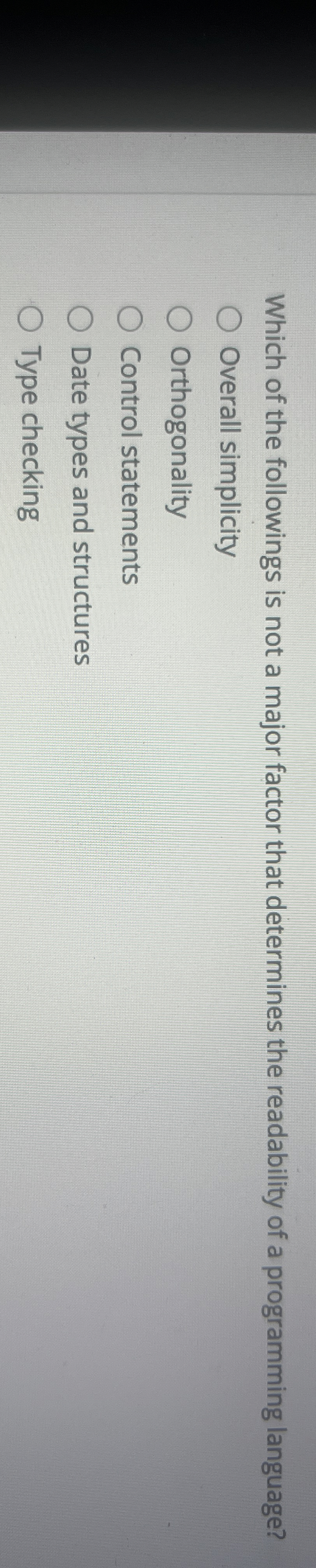 Which of the followings is not a major factor