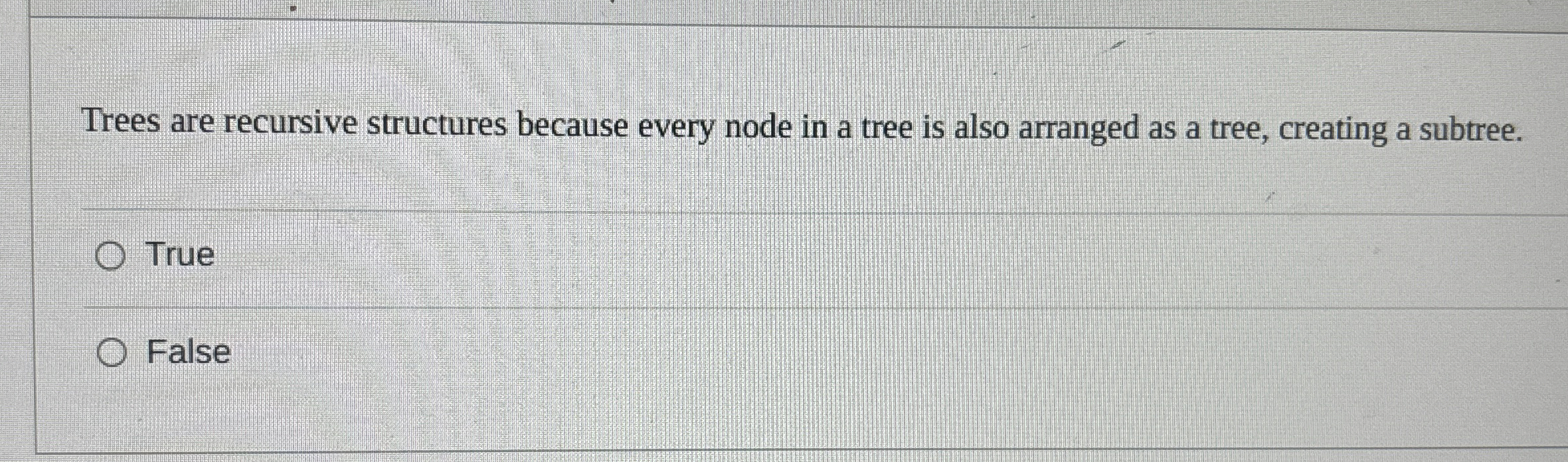 Trees are recursive structures because every node