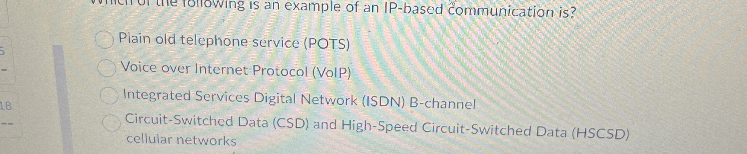 Plain old telephone service ( POTS ) Voice over