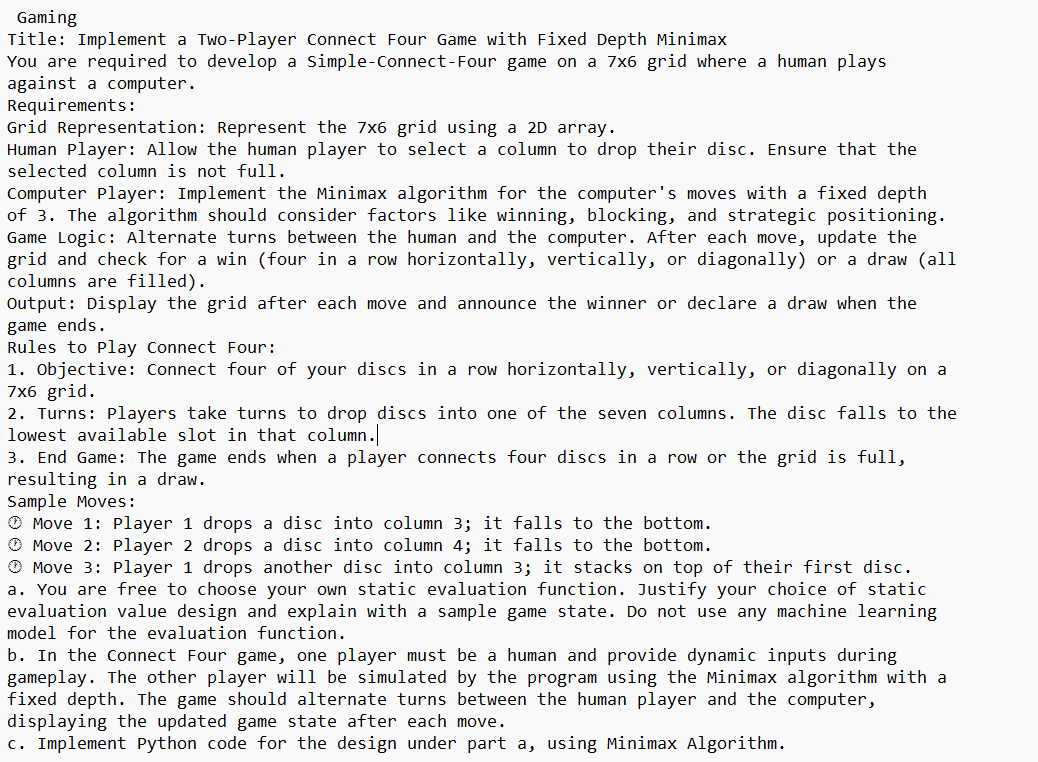 Gaming Problem statement 2 : Logic Create a basic