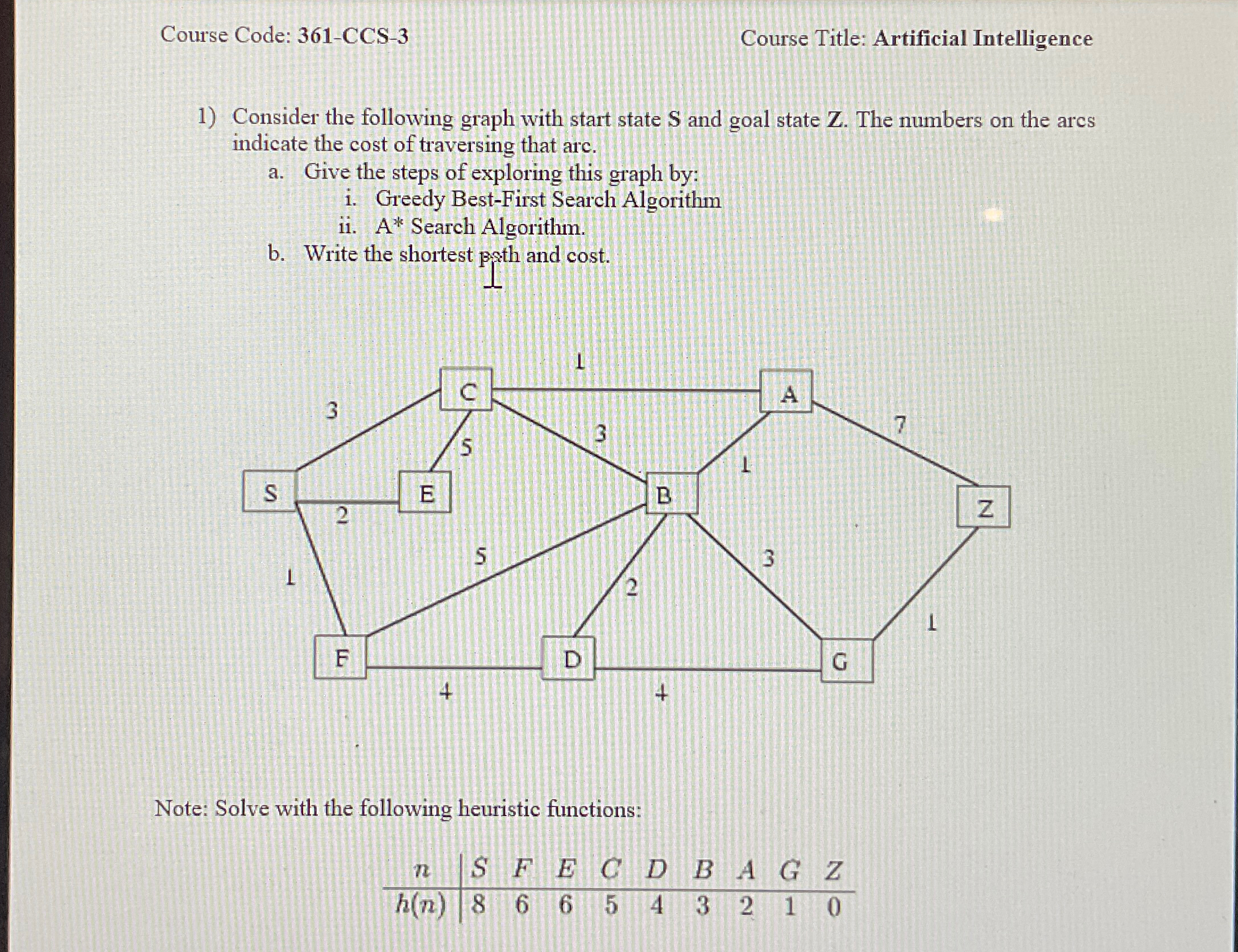 Course Code: 3 6 1 - CCS - 3 Course Title: