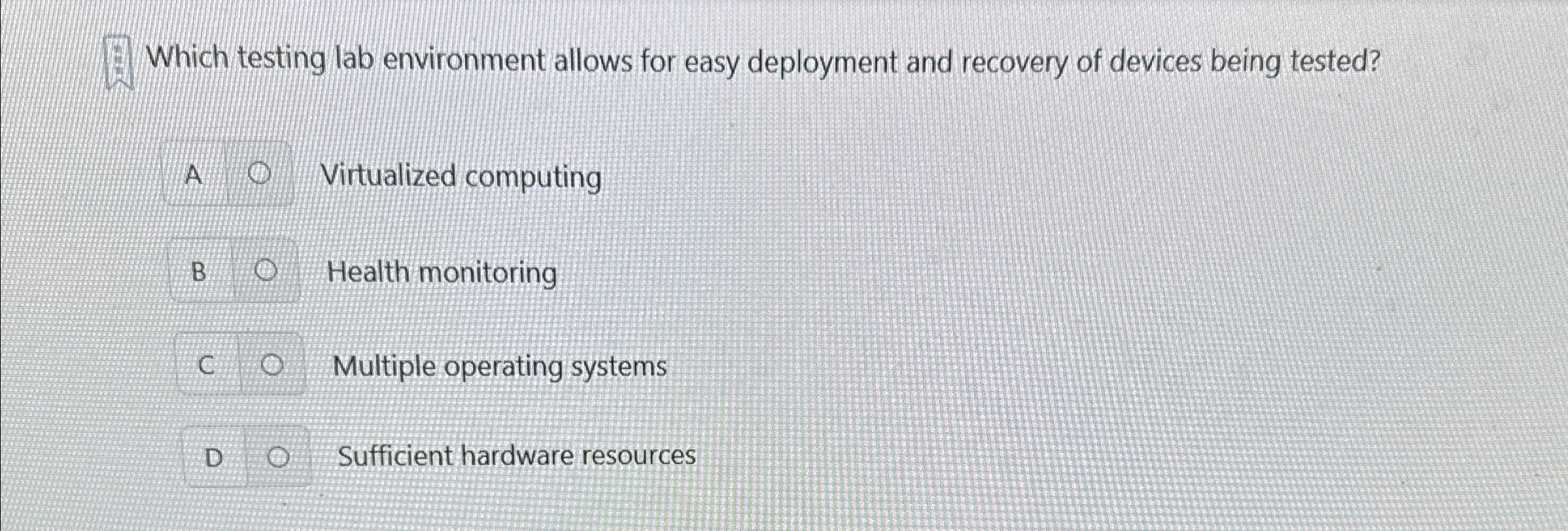 Which testing lab environment allows for easy
