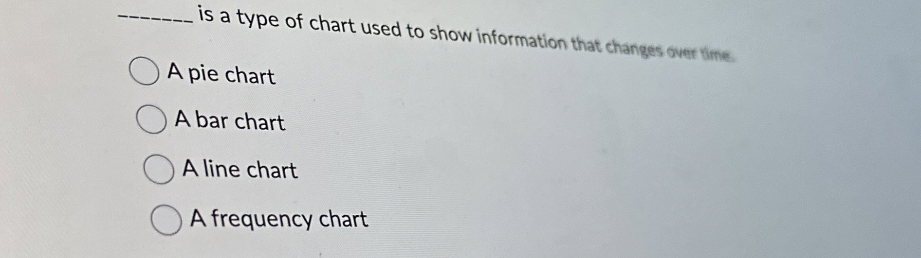 q , is a type of chart used to show information