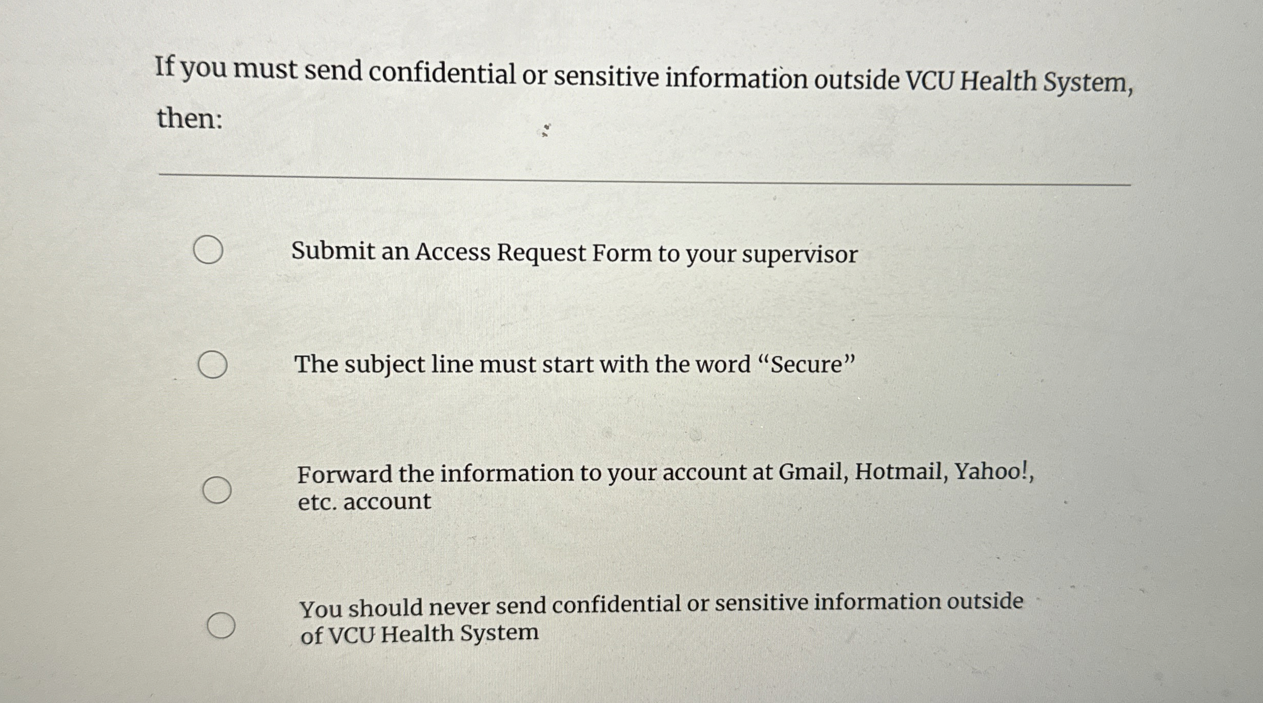 If you must send confidential or sensitive