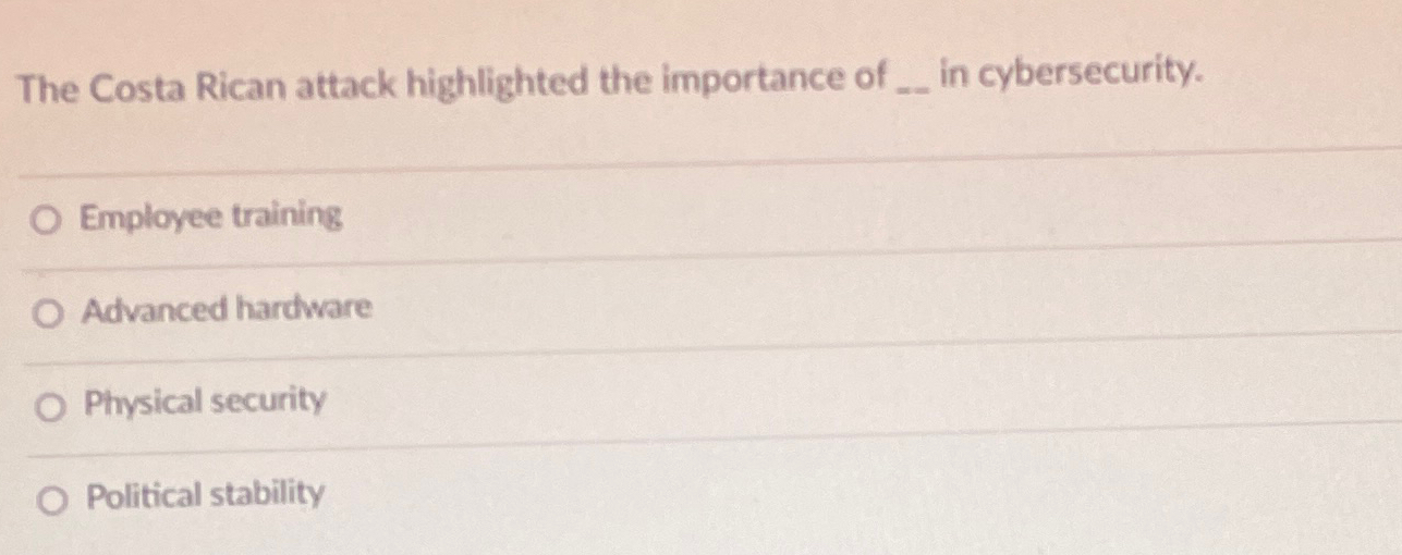 The Costa Rican attack highlighted the importance