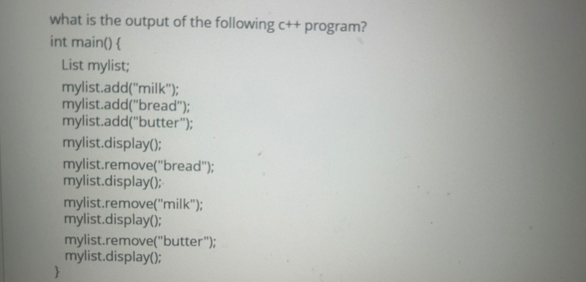 what is the output of the following c + +