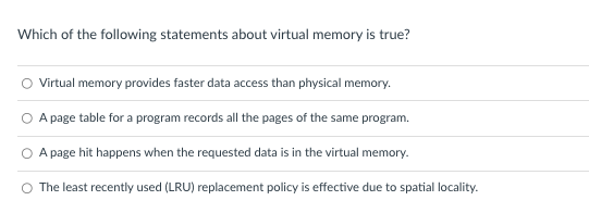 Which of the following statements about virtual
