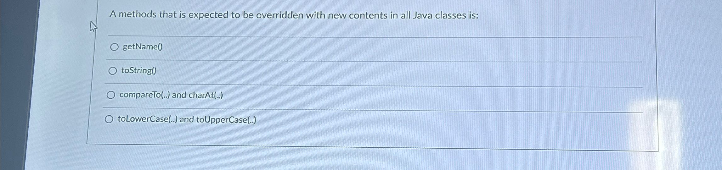 A methods that is expected to be overridden with