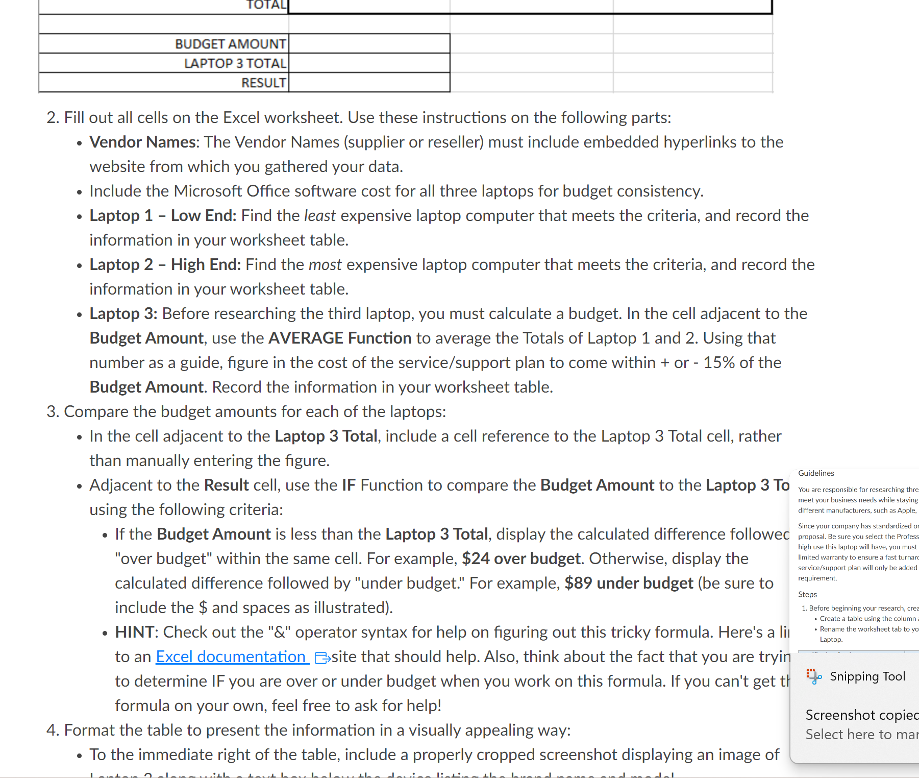 Guidelines You are responsible for researching