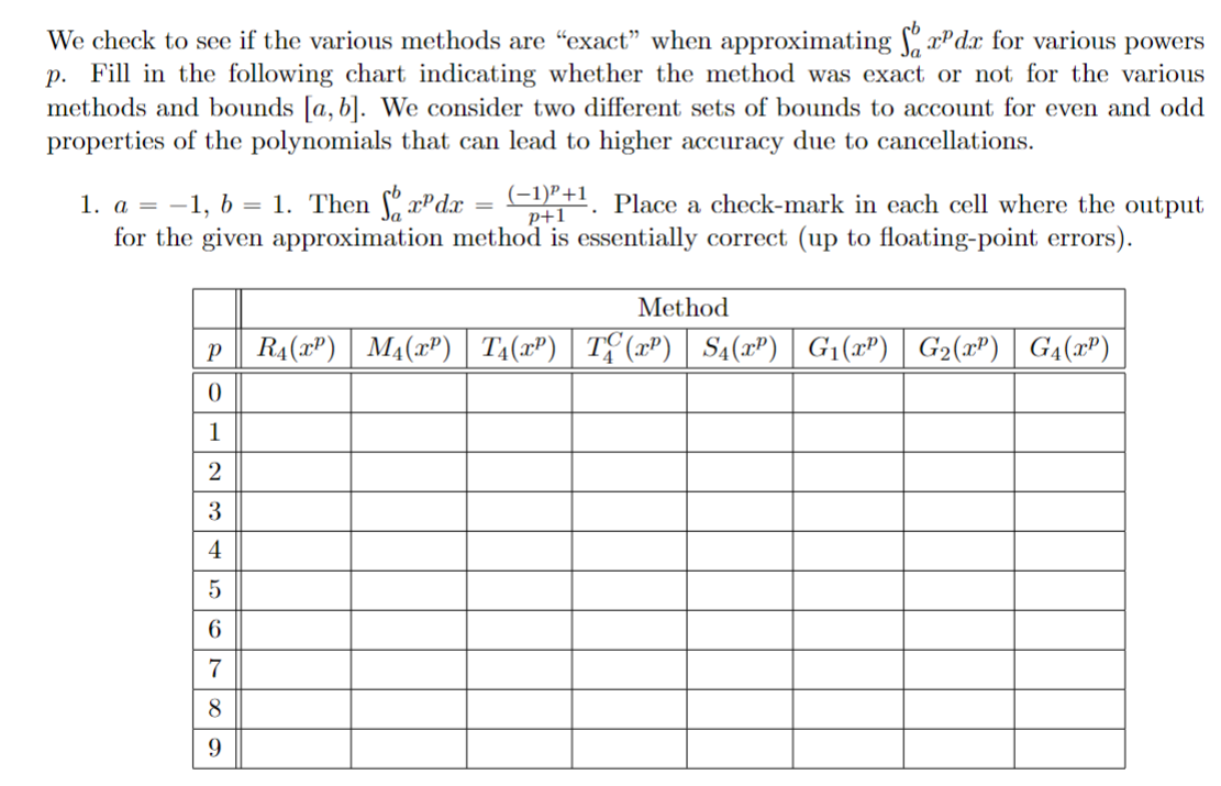 Please complete all parts of the problem in