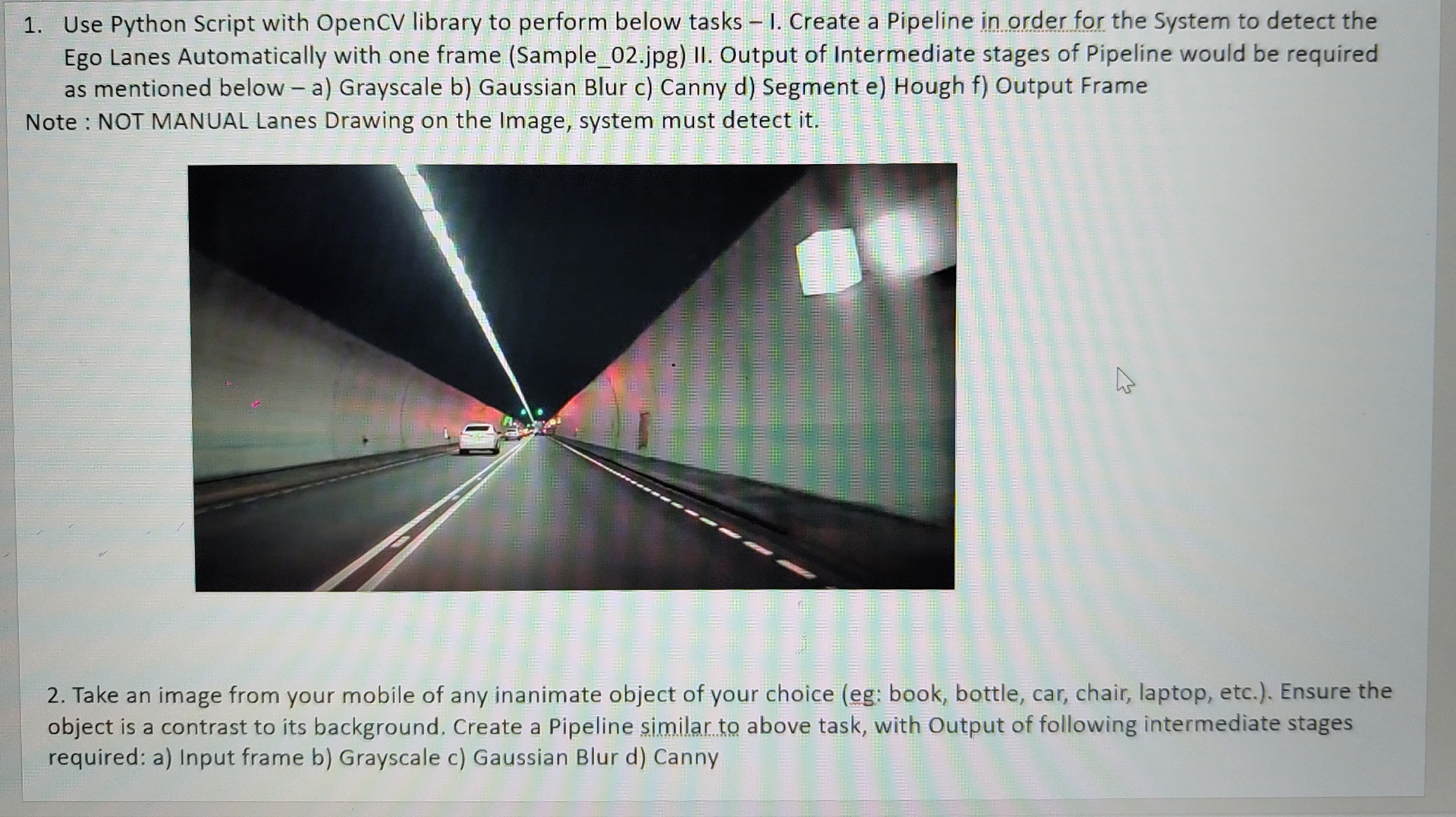 Use Python Script with OpenCV library to perform