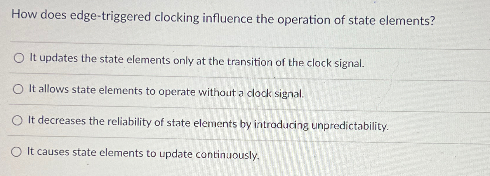 How does edge - triggered clocking influence the
