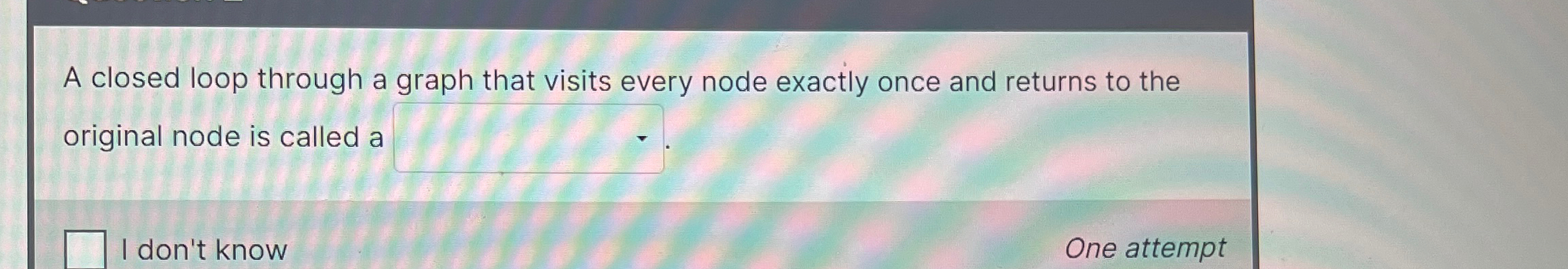 A closed loop through a graph that visits every
