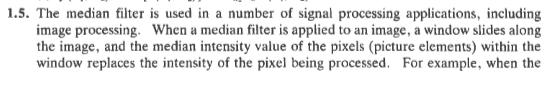 1 . 5 . The median filter is used in a number of